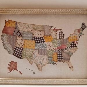 Patchwork USA Map Wall Art